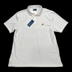 NWT Jack Nicklaus White Performance Golf Polo Shirt Golden Bear Logo Medium